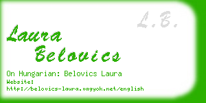 laura belovics business card